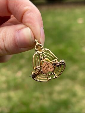 Victorian Gold Filled Filigree Fob or Nurse Watch Brooch